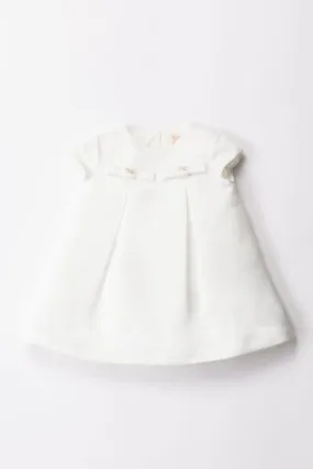 Abito maxi pieghe e fiocchetti LIGHT CREAM