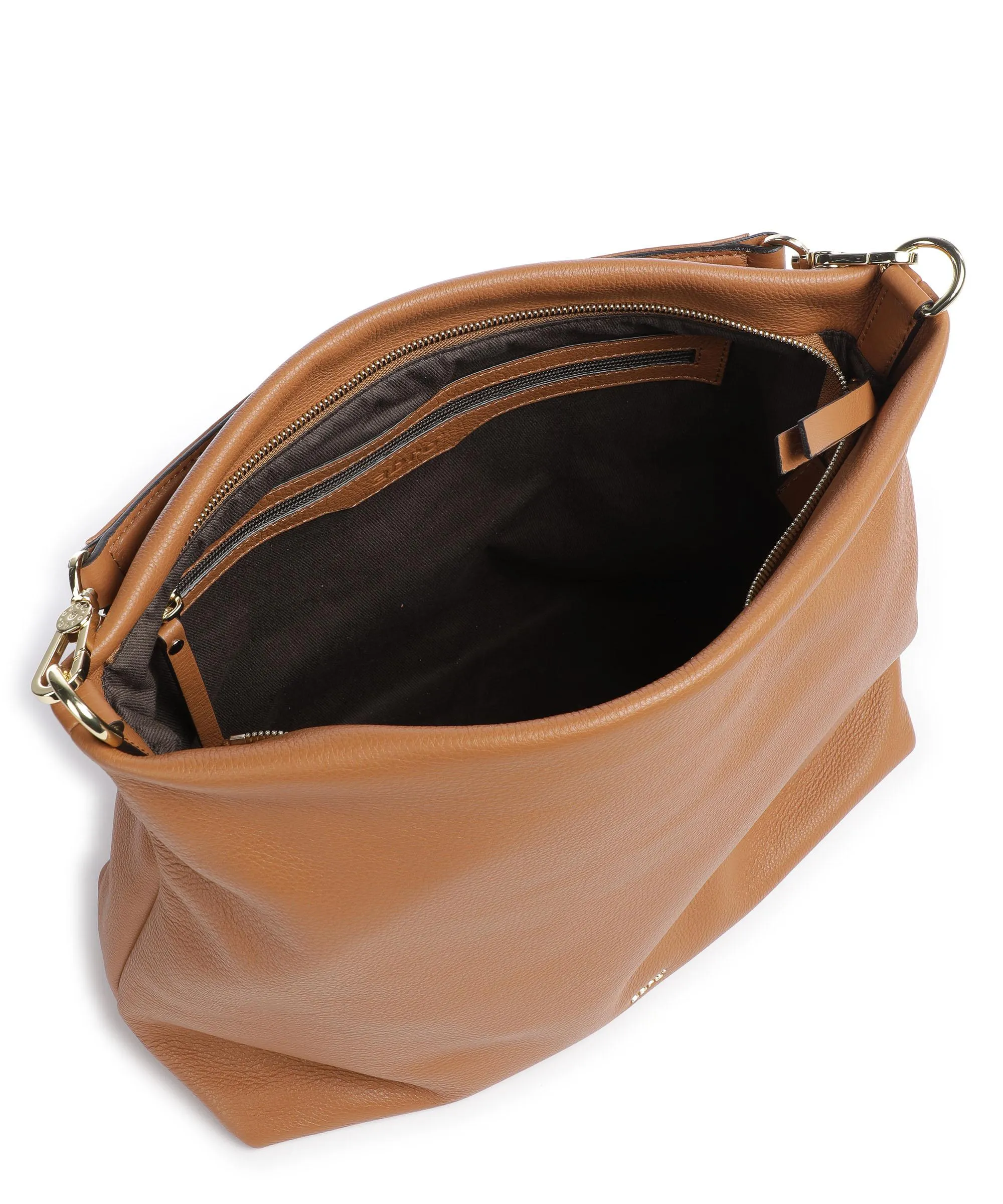  Abro Dalia Kaia Borsa hobo pelle di vacchetta grana marrone  