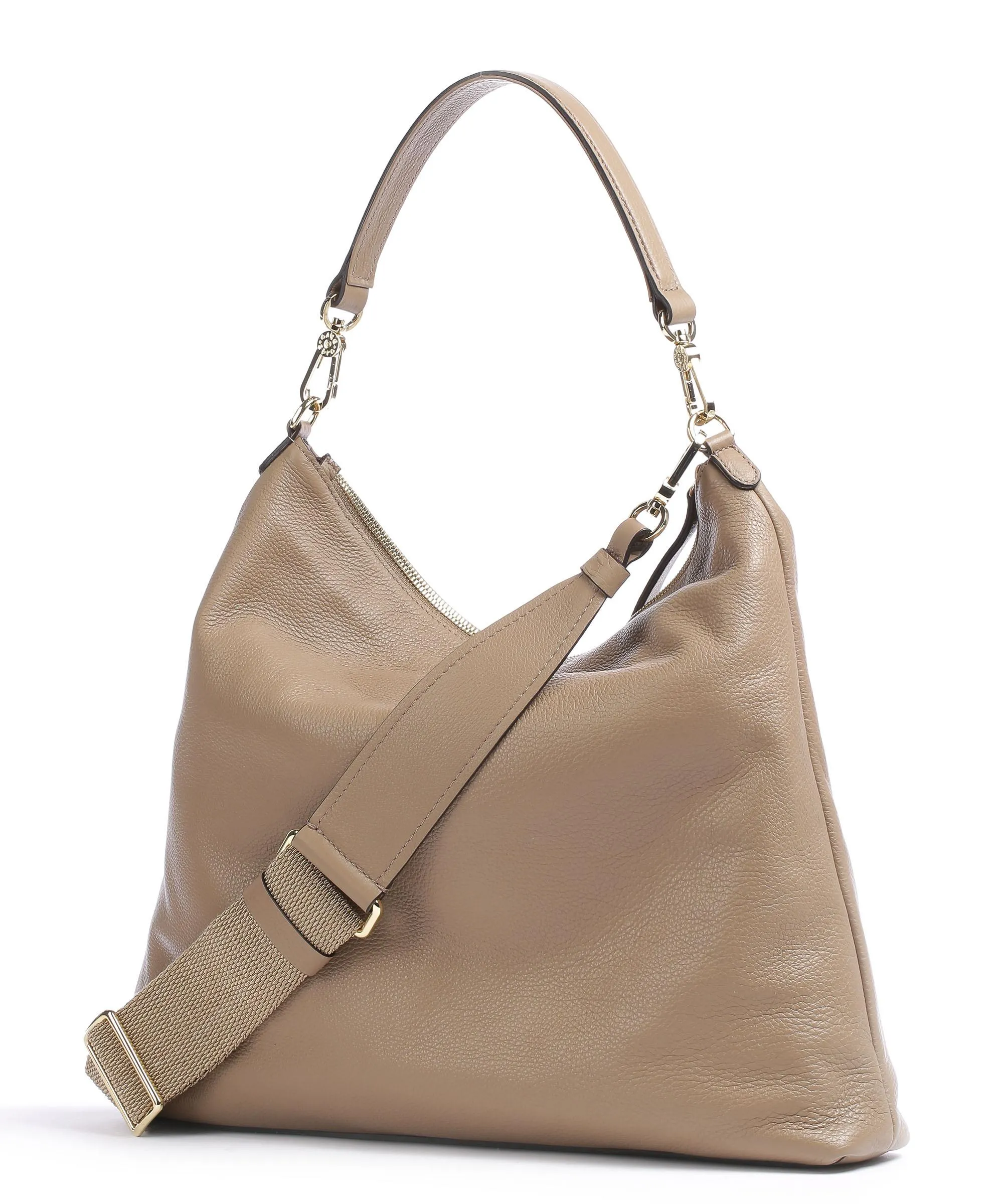  Abro Dalia Mina Borsa hobo pelle di vacchetta grana marrone chiaro  