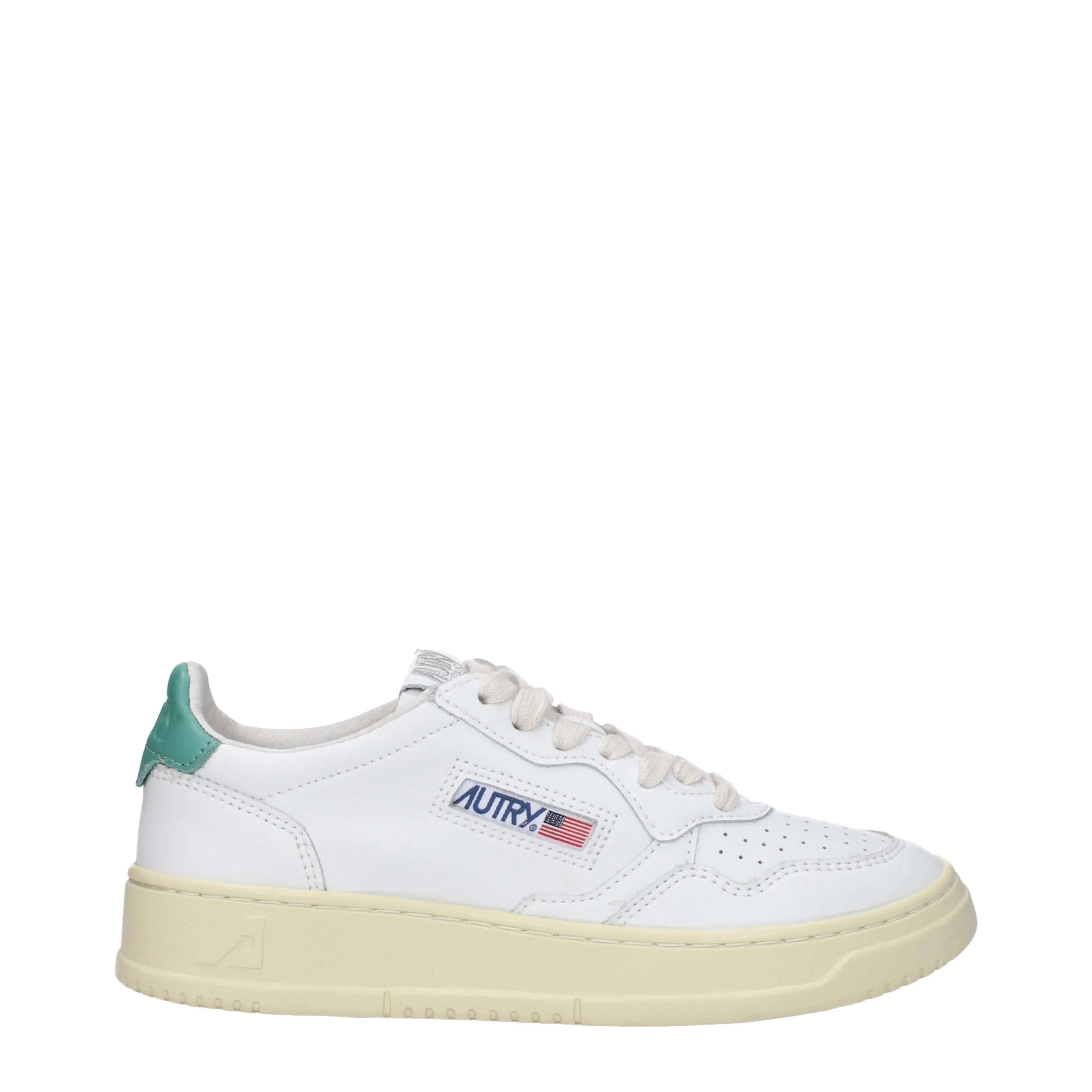 Autry Sneakers Donna Pelle Bianco/Malachite