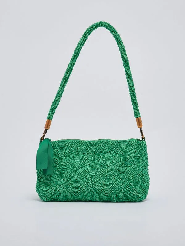 Borsa donna Maliparmi con perline Menta