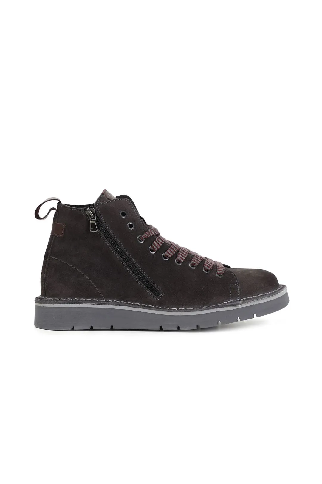 cafènoir vintage edition: polacchini in pelle scamosciata con zip laterale