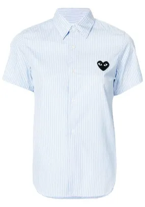 Camicia a righe con applicazione cuore