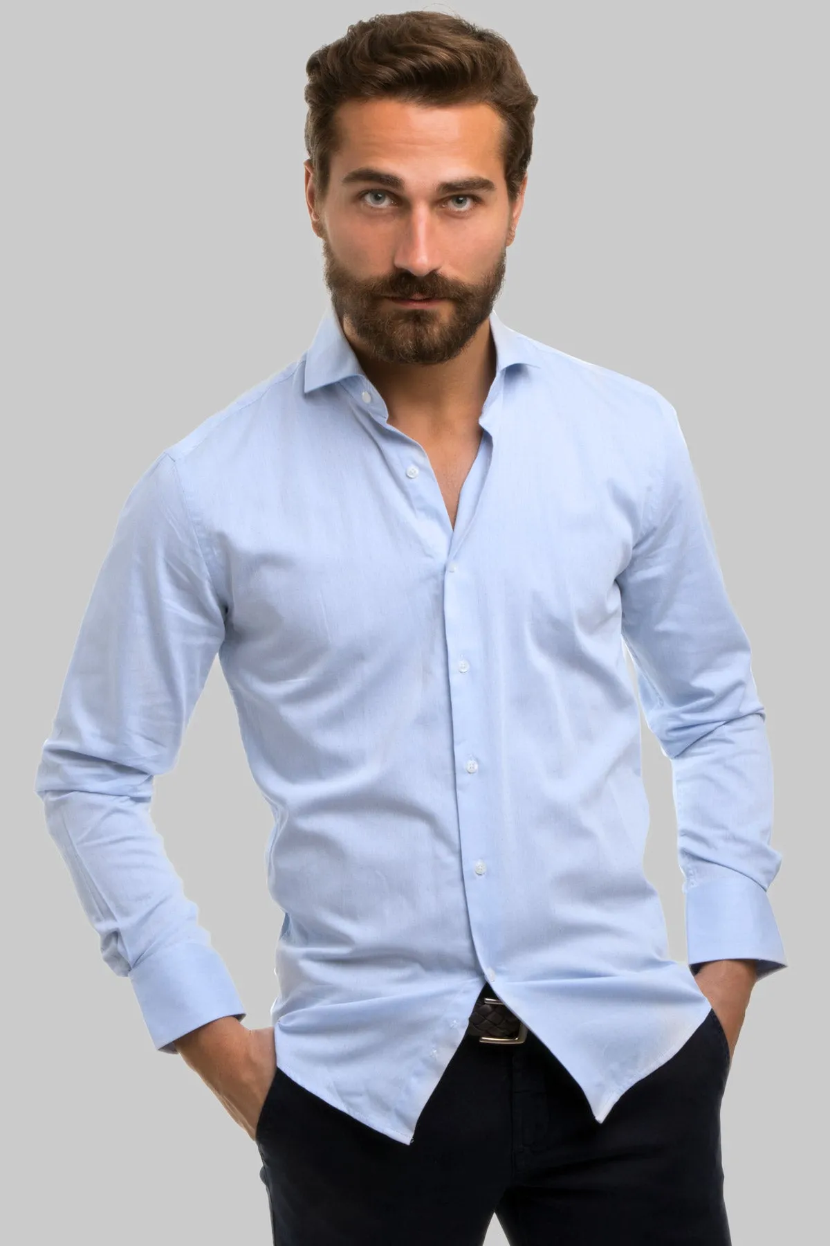 Camicia da uomo collo francese con fantasia
