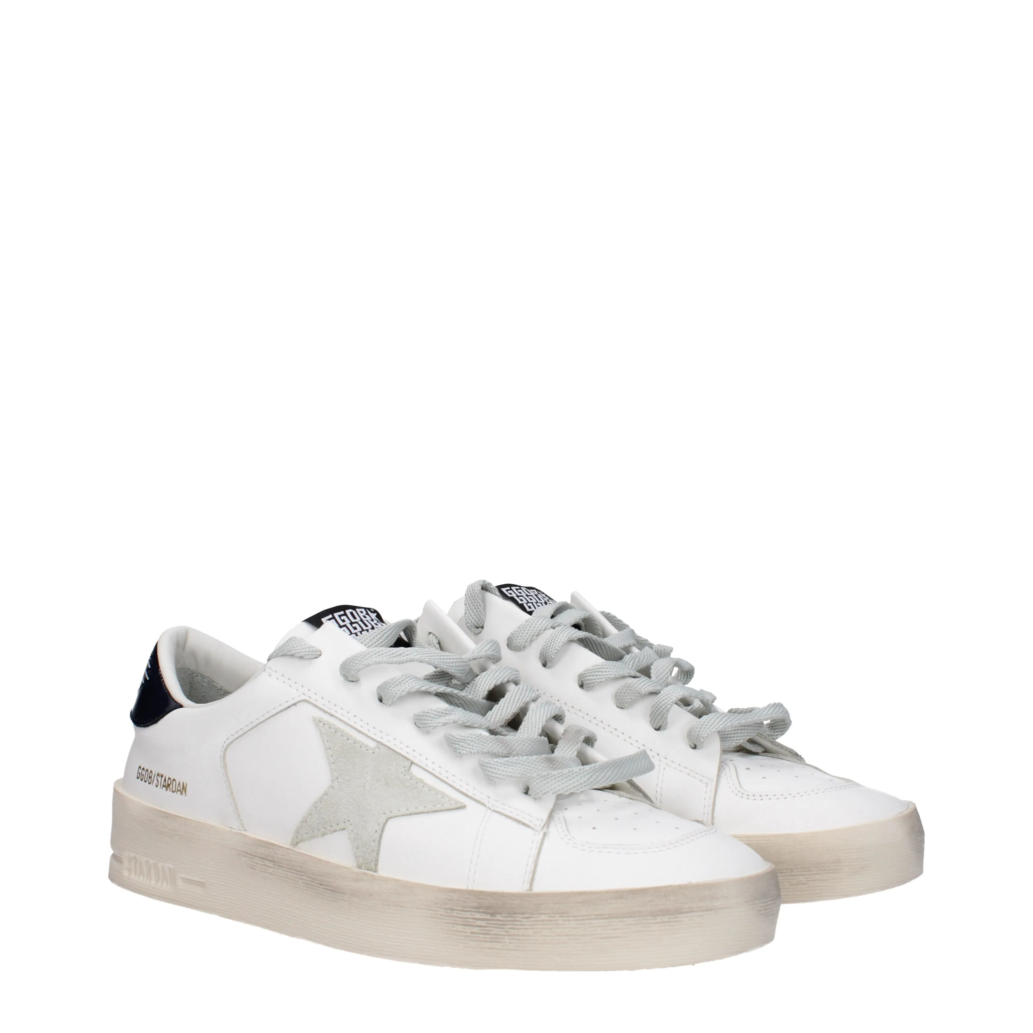 Golden Goose Sneakers Stardan Uomo Pelle Bianco/Ghiaccio