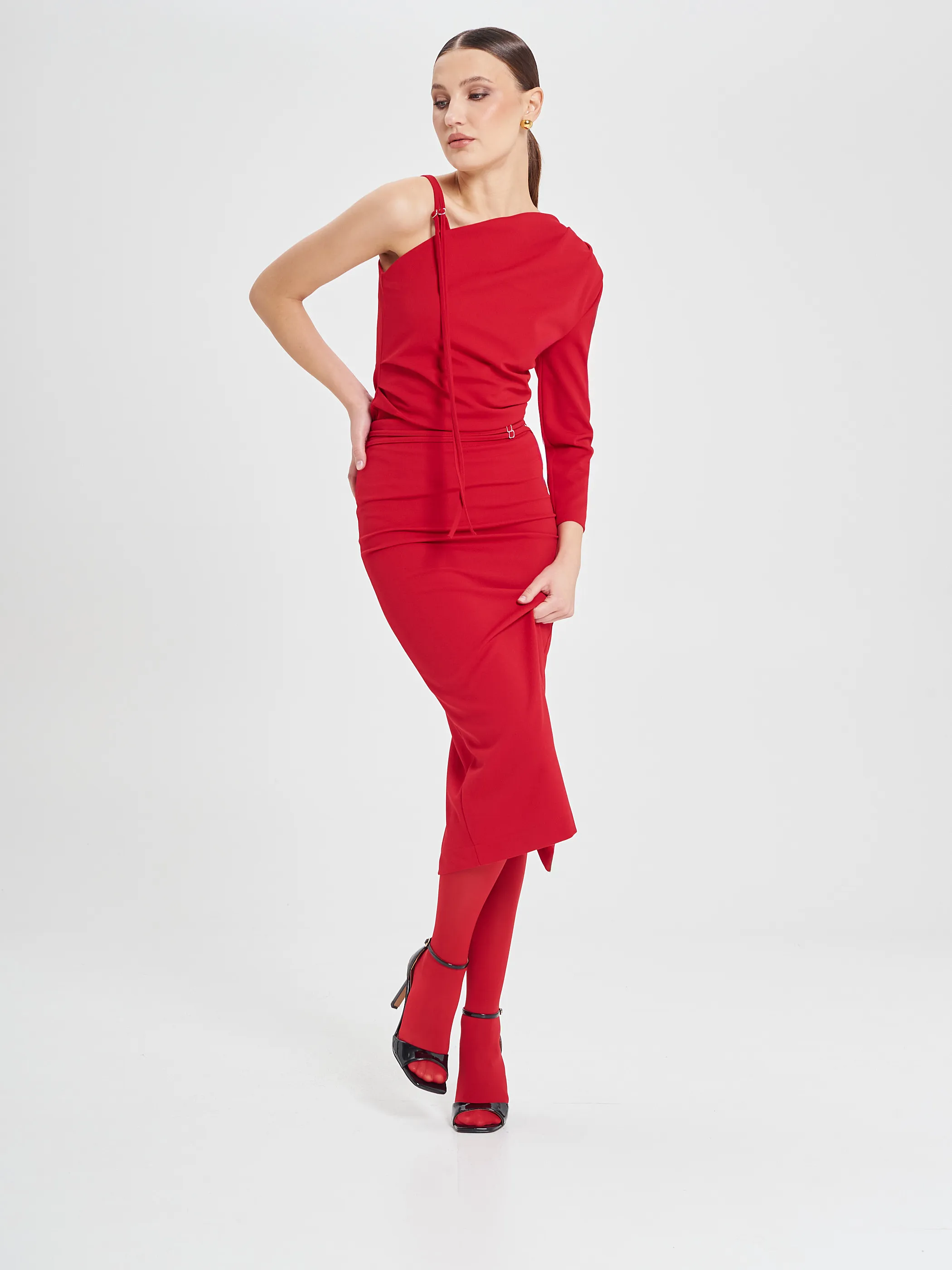      Gonna Midi Total Rouge     