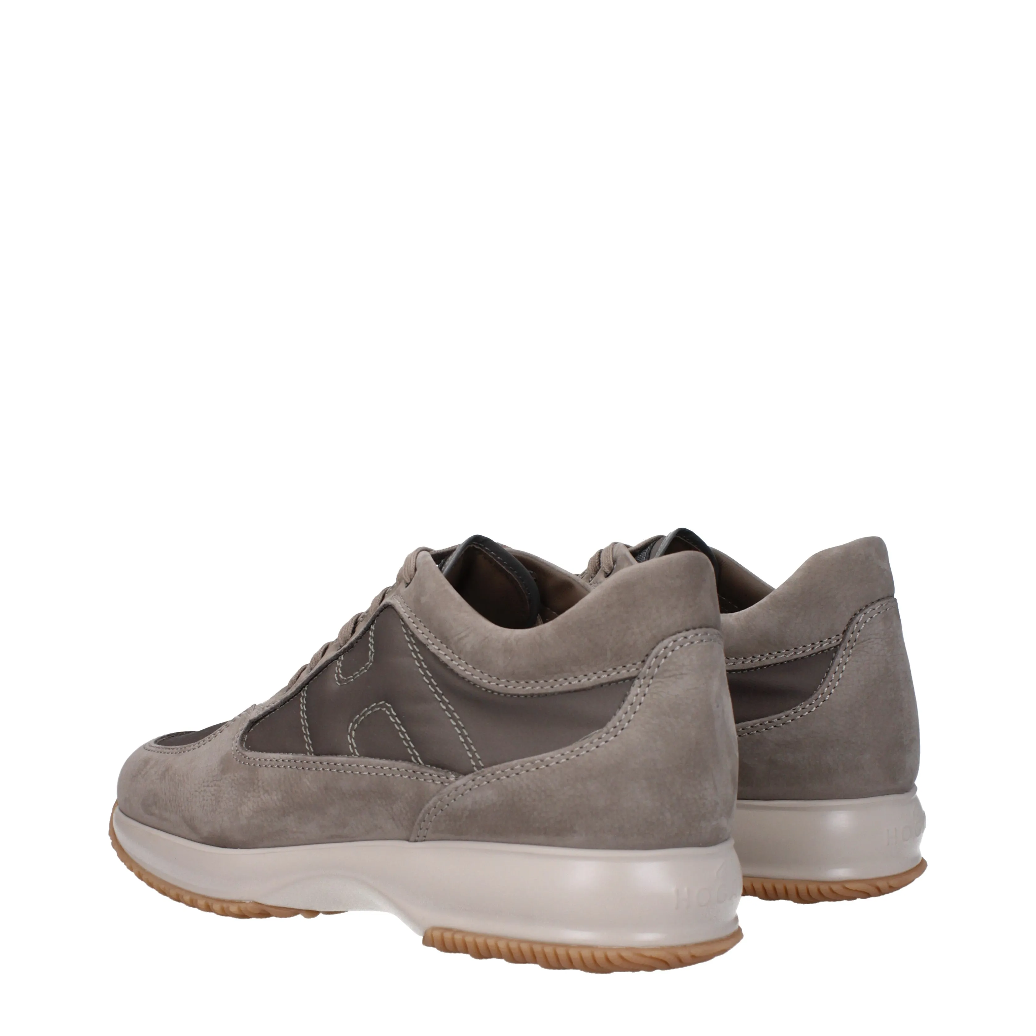 Hogan Sneakers Interactive Uomo Tessuto Grigio/Fango