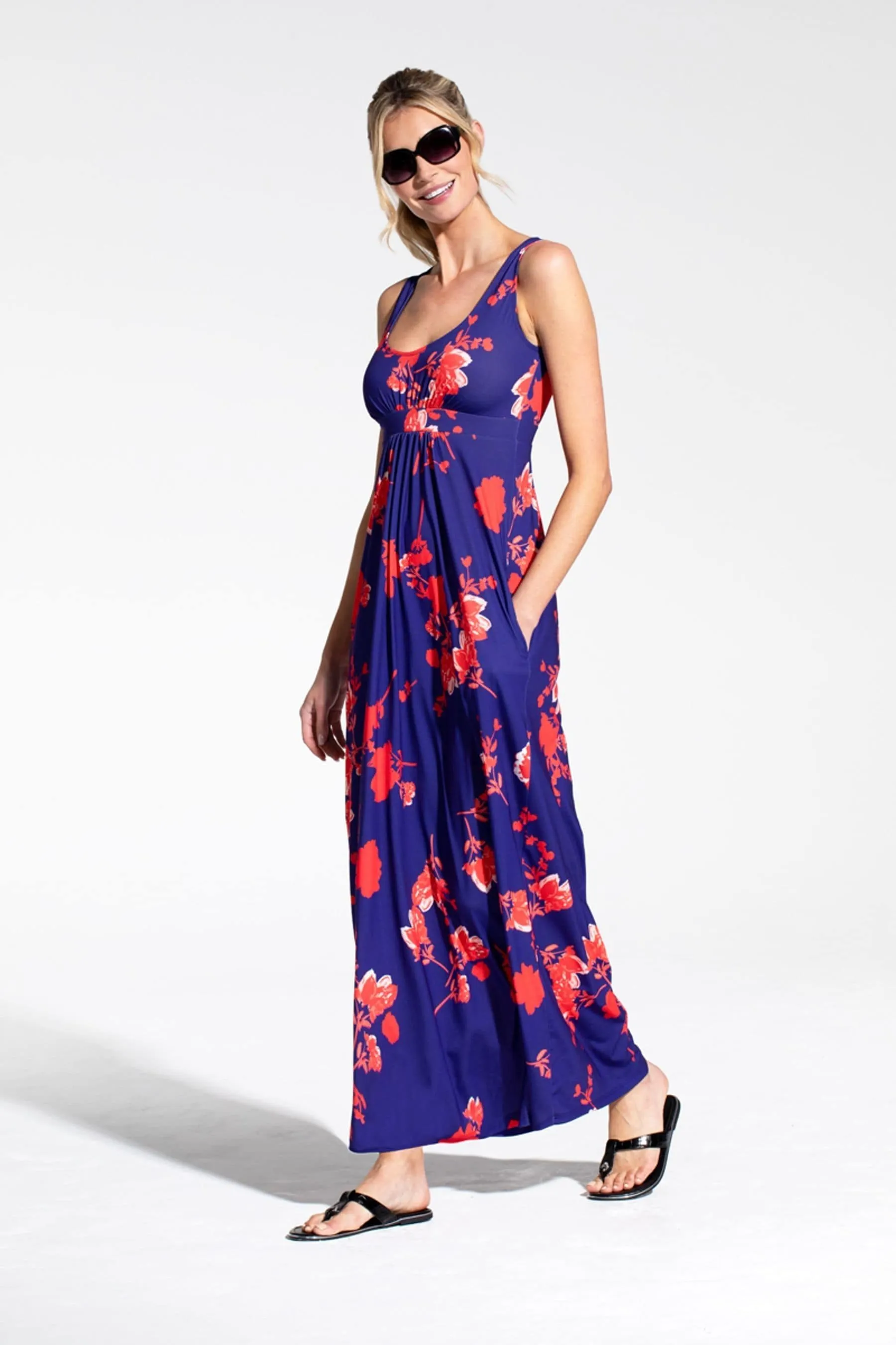 HotSquash - Blu - Empire Line - Abito maxi