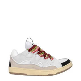 Lanvin Sneakers Curb Uomo Tessuto Bianco/Grigio