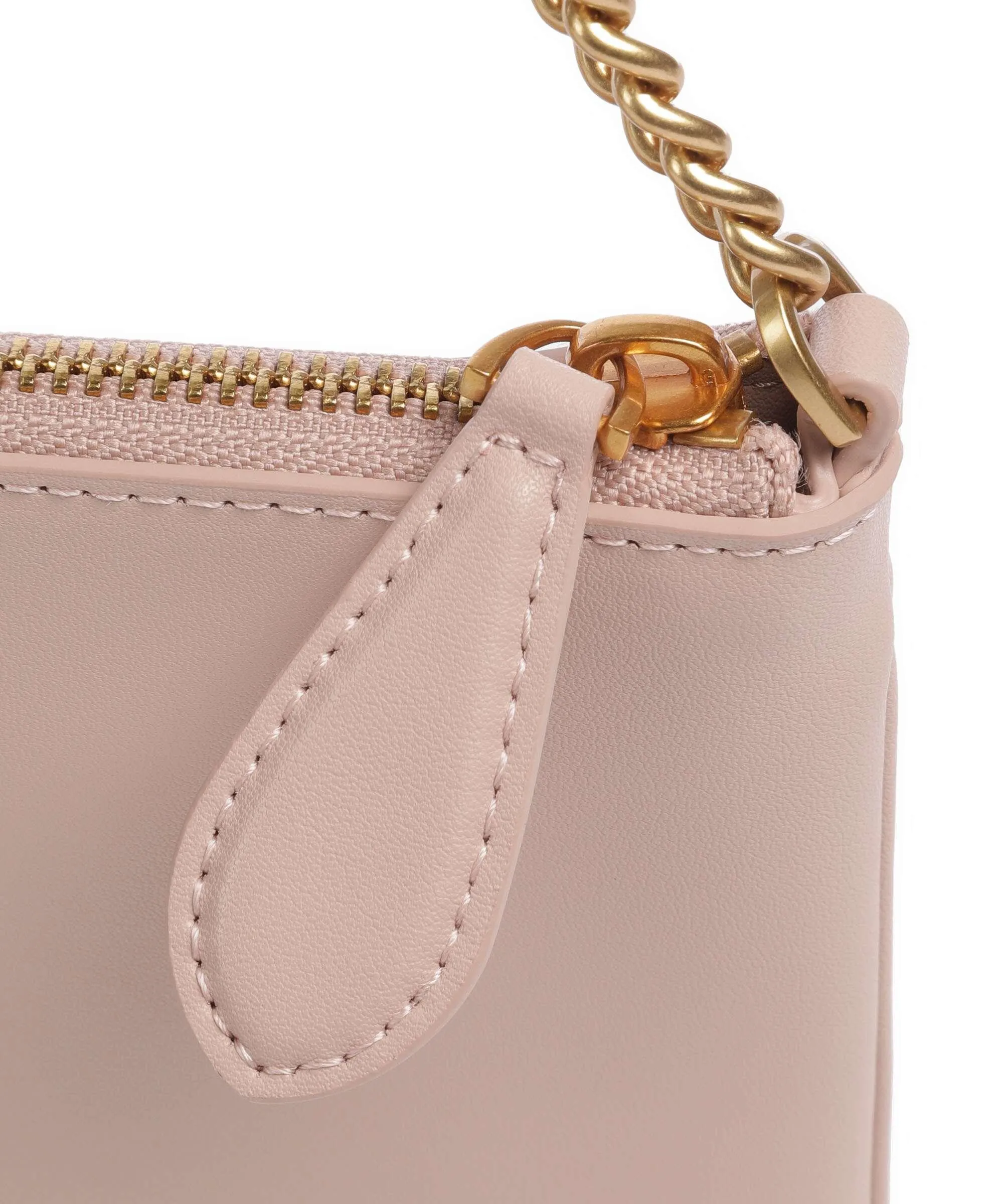  Pinko Horizontal Borsa a spalla pelle di vacchetta finemente grana rosa antico  
