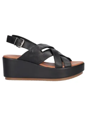 Sandalo con zeppa Lumberjack Johanna da donna nero