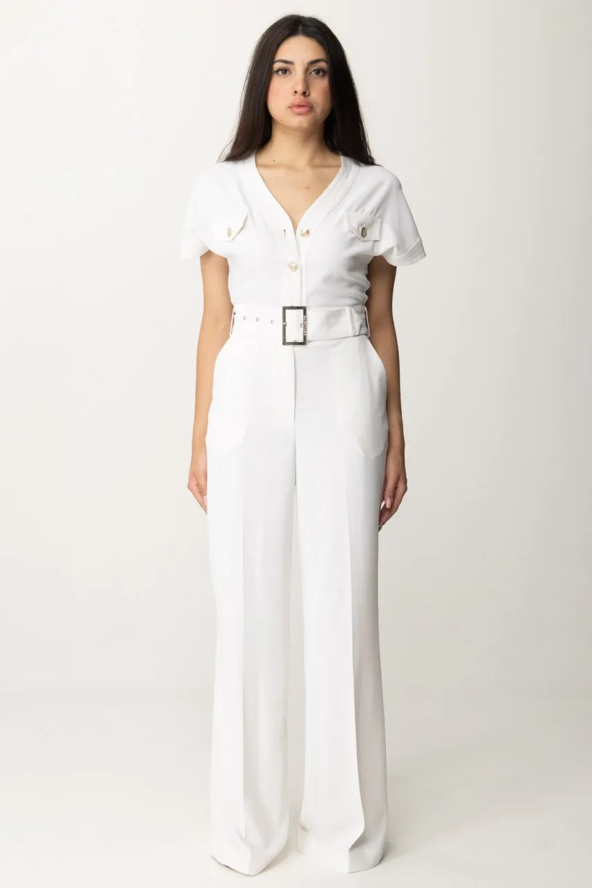 Tuta lunga con cintura PALE PEARL